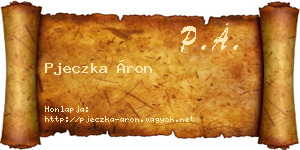 Pjeczka Áron névjegykártya