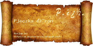 Pjeczka Áron névjegykártya